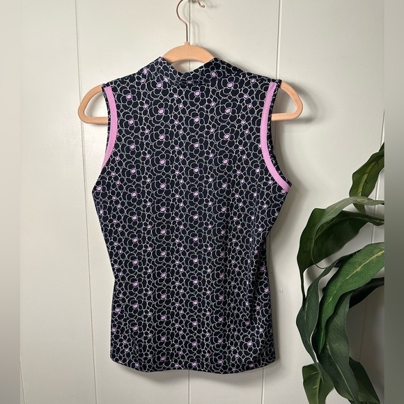 Sport Haley Navy and Lilac Floral Top. Size Small - Picture 4 of 12